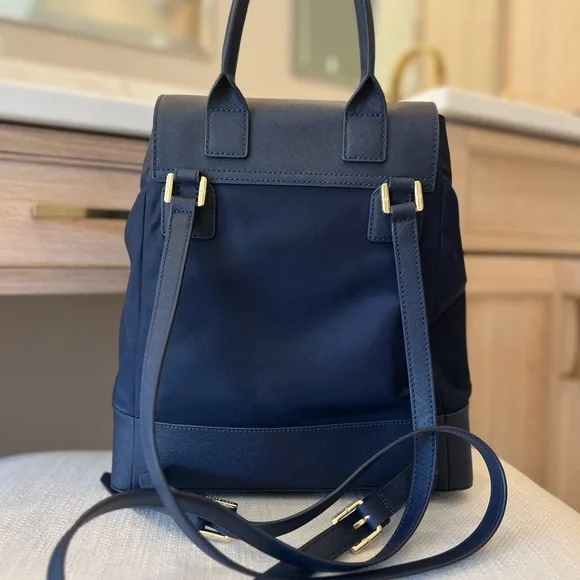 Tory Burch Blue Backpack with Gold Hardware - Picture 2 of 4